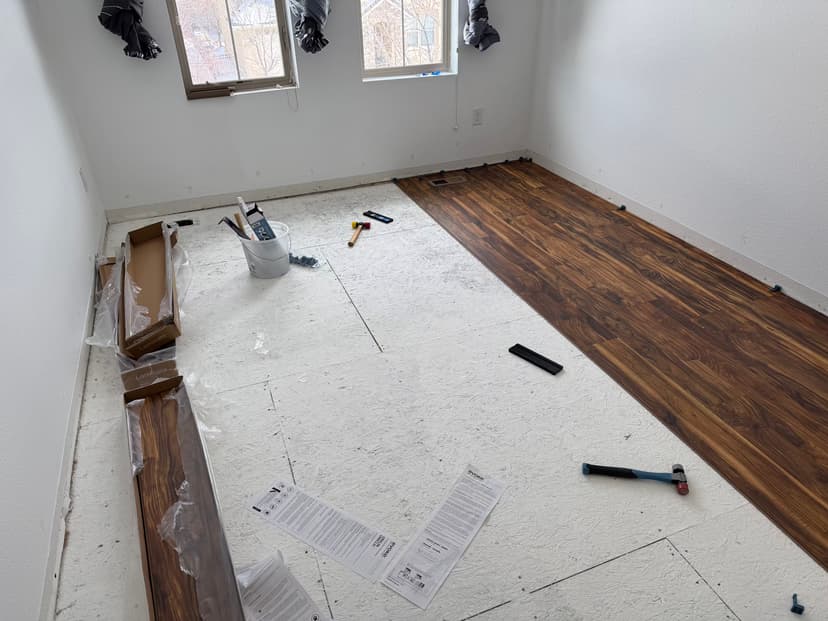 Laminate flooring installation in Denver