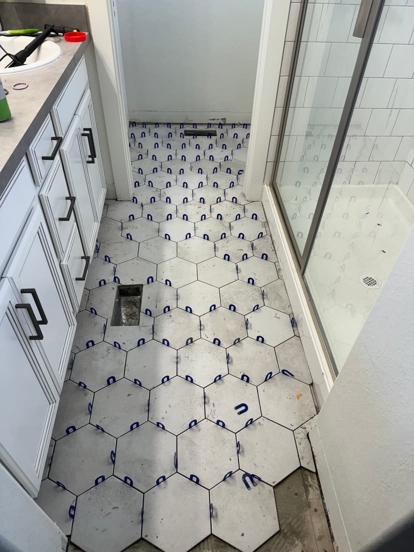 Tile installation